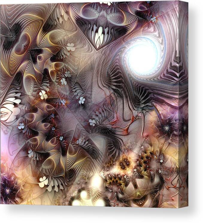 Abstract Canvas Print featuring the digital art Terminating Turpitude by Casey Kotas