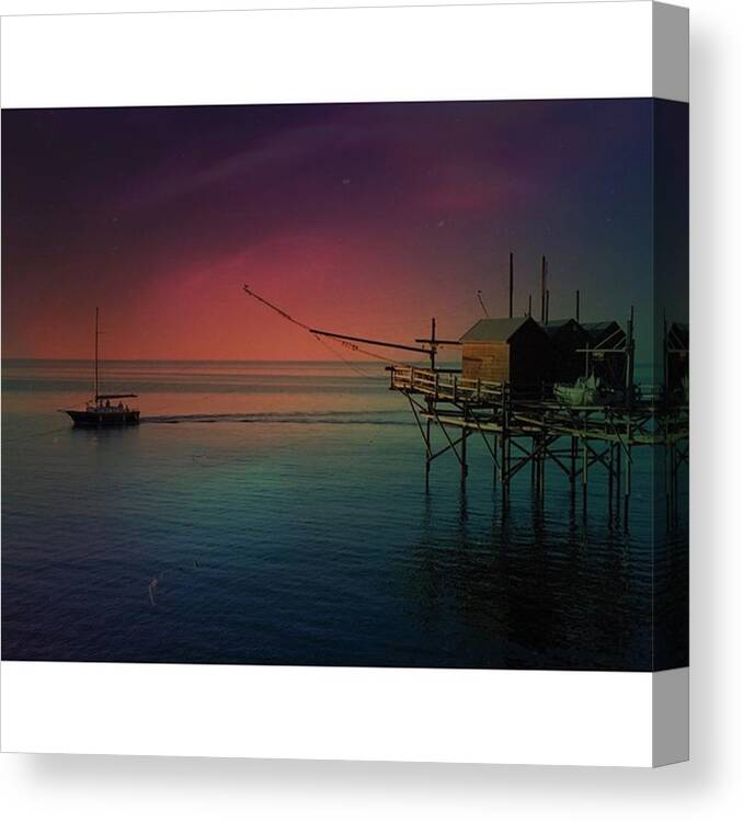 Summer Canvas Print featuring the photograph #termoli #life: #beach #boat And #fish! by Gianluca Tosques
