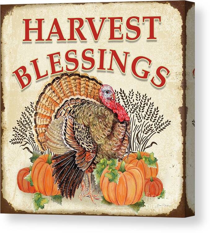 Thanksgiving Canvas Print featuring the painting Thanksgiving-E by Jean Plout