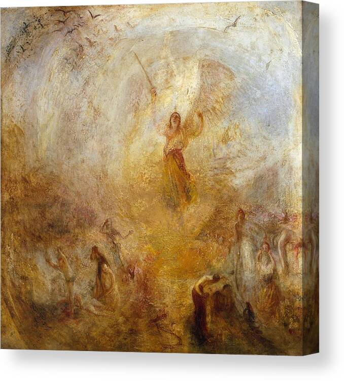 Joseph Mallord William Turner 1775�1851  The Angel Standing In The Sun Canvas Print featuring the painting The Angel Standing in the Sun by Joseph Mallord