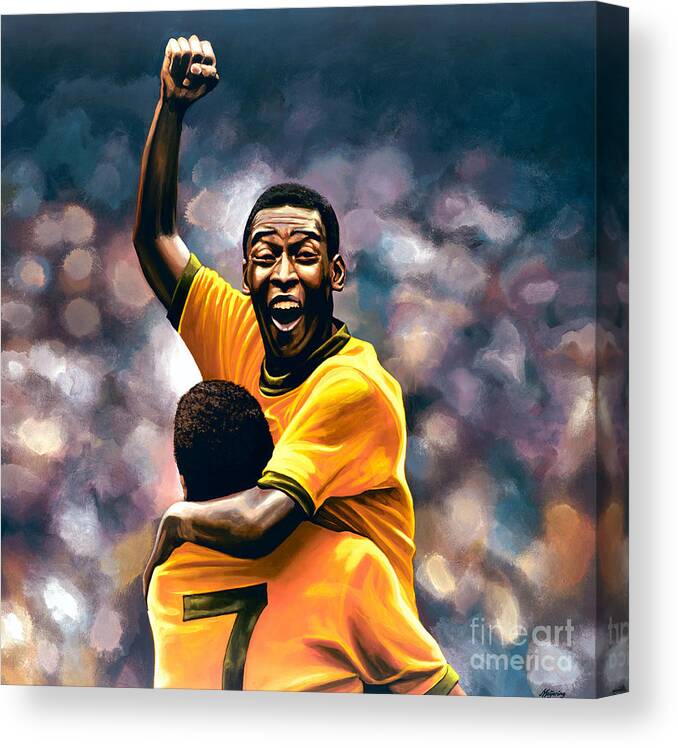 Pele Canvas Print featuring the painting The Black Pearl Pele by Paul Meijering