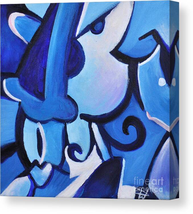 Artbydw Canvas Print featuring the painting The Blues by David Weingaertner