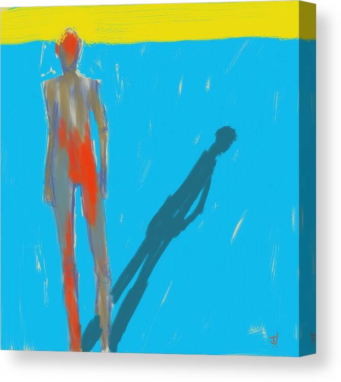 Igure Canvas Print featuring the painting The Cast Shadow by Jim Vance