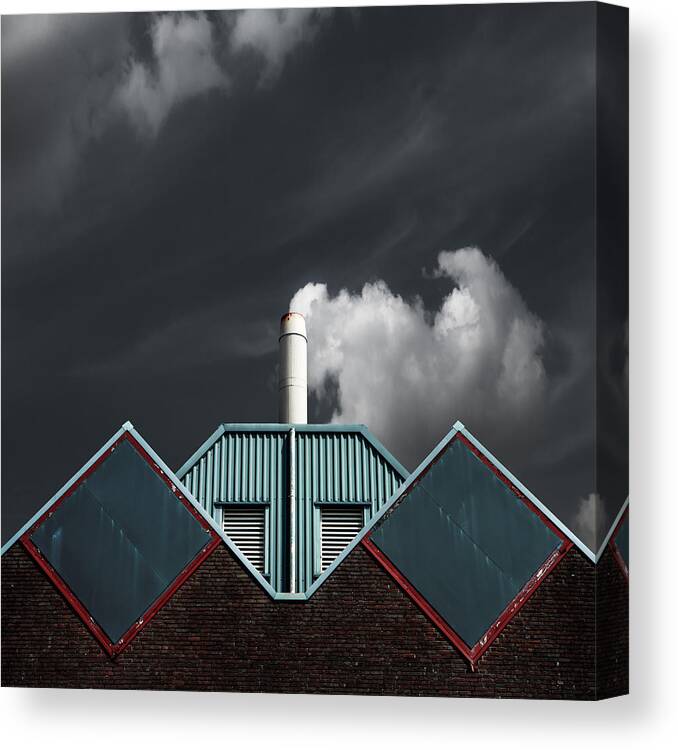 Building Canvas Print featuring the photograph The Cloud Factory by Gilbert Claes