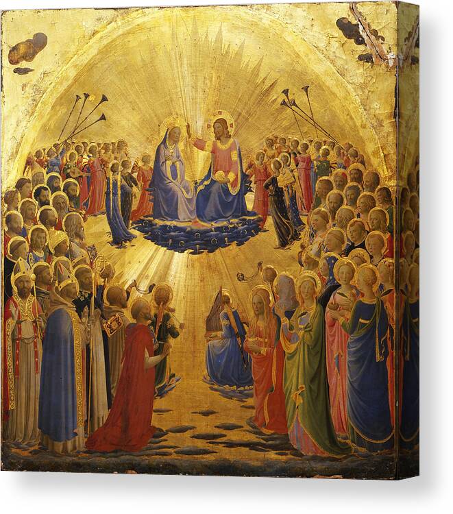 Fra Angelico Canvas Print featuring the painting The Coronation of the Virgin by Fra Angelico