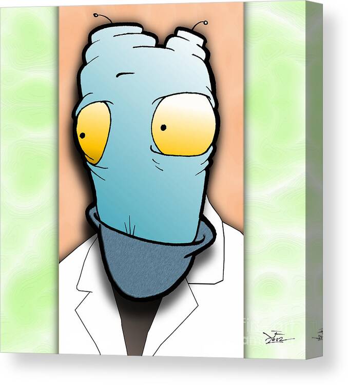 Art Canvas Print featuring the digital art The Doctor by Uncle J's Monsters