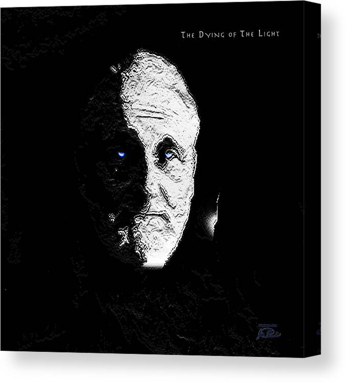 Abstract Digital Portrait Canvas Print featuring the digital art The Dying of The Light by Joe Paradis