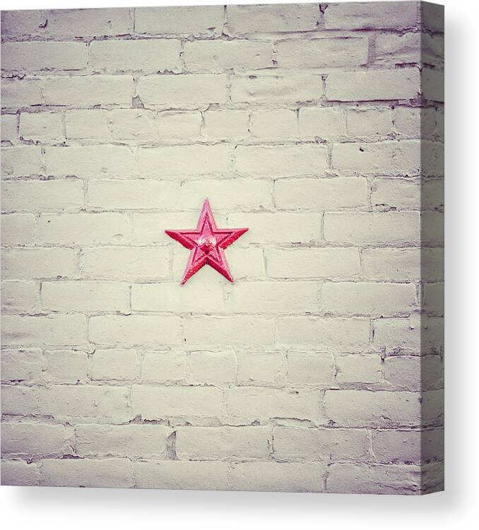 Structural Star Canvas Print featuring the photograph The Folk Star by Lisa R