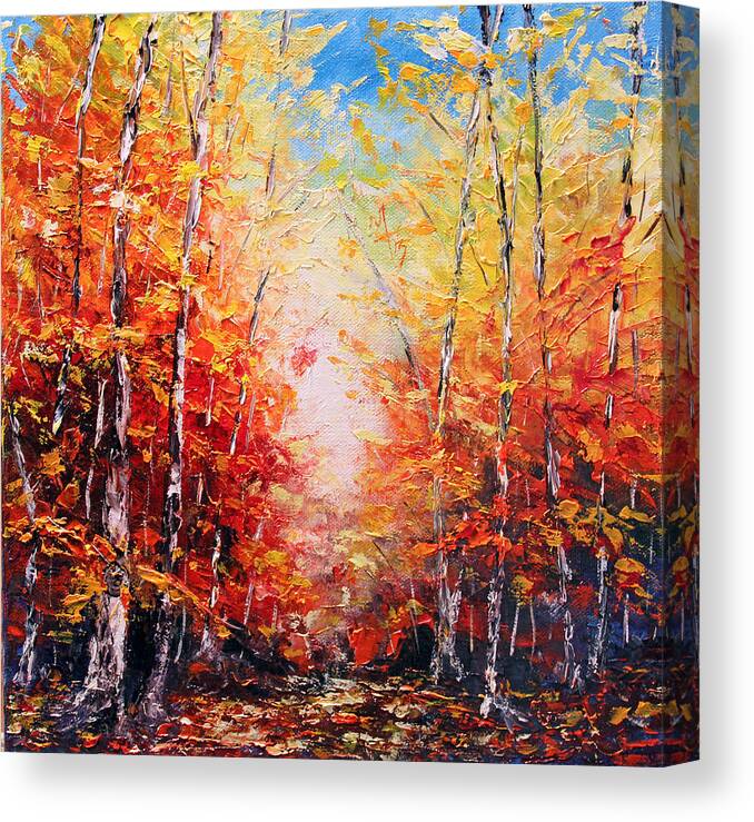 Autumn Canvas Print featuring the painting The Joy Ahead by Meaghan Troup