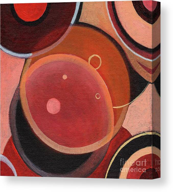 Organic Abstraction Canvas Print featuring the painting The Joy of Design X L I I I by Helena Tiainen
