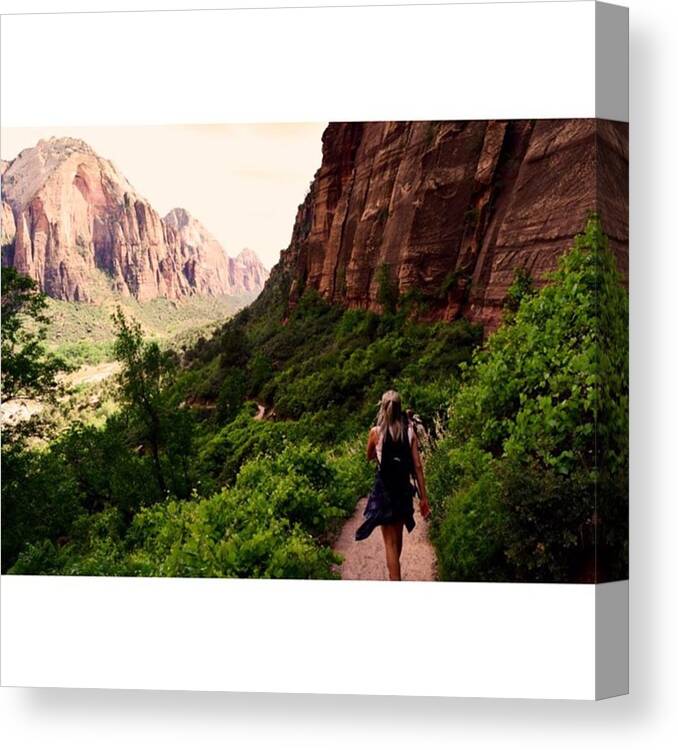Mountains Canvas Print featuring the photograph The Long Road Ahead 😓🌲🌄 by Scotty Brown