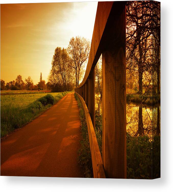 Road Canvas Print featuring the photograph The Low Road by Philippe Sainte-Laudy