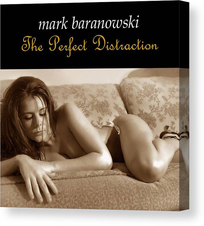 Music Canvas Print featuring the digital art The Perfect Distraction by Mark Baranowski