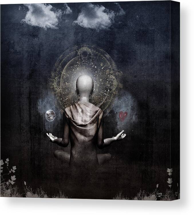 Cameron Gray Canvas Print featuring the digital art The Projection by Cameron Gray