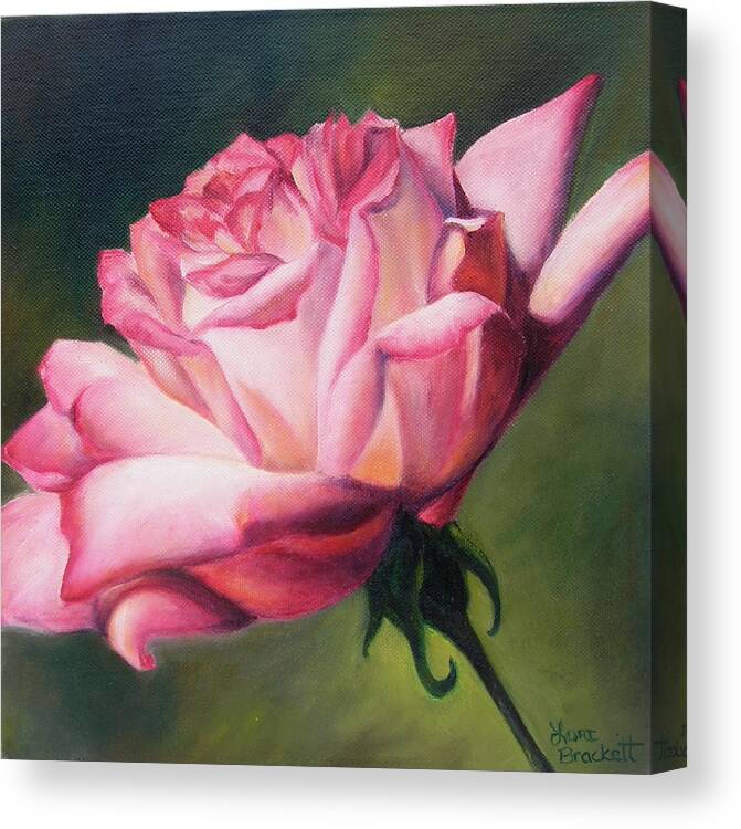 Nature Canvas Print featuring the painting The Rose by Lori Brackett