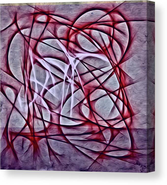 Abstract Canvas Print featuring the mixed media The Saving Angel's by Marian Lonzetta