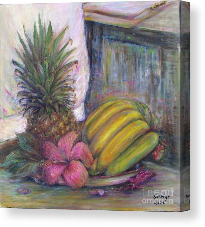 Still Life Canvas Print featuring the painting The Smell of South East Asia by Sukalya Chearanantana