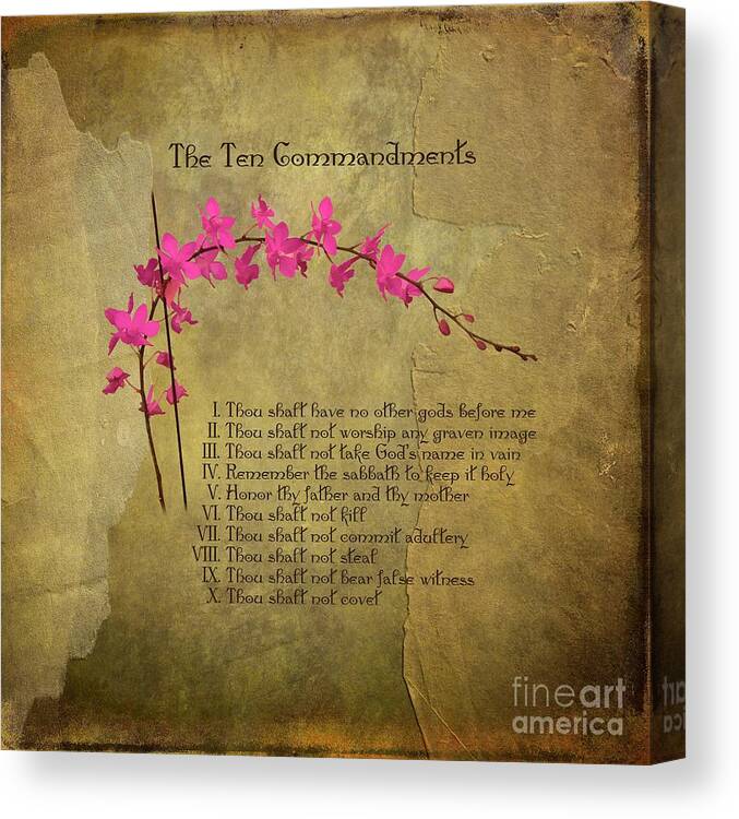 The Canvas Print featuring the photograph The Ten Commandments by Renee Trenholm
