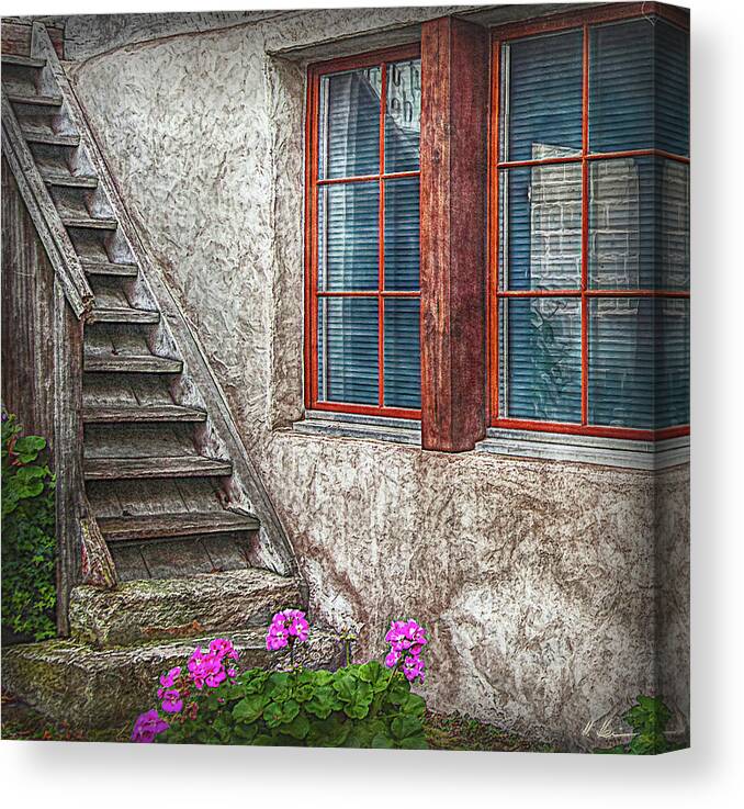 Switzerland Canvas Print featuring the photograph The timbre Stair by Hanny Heim