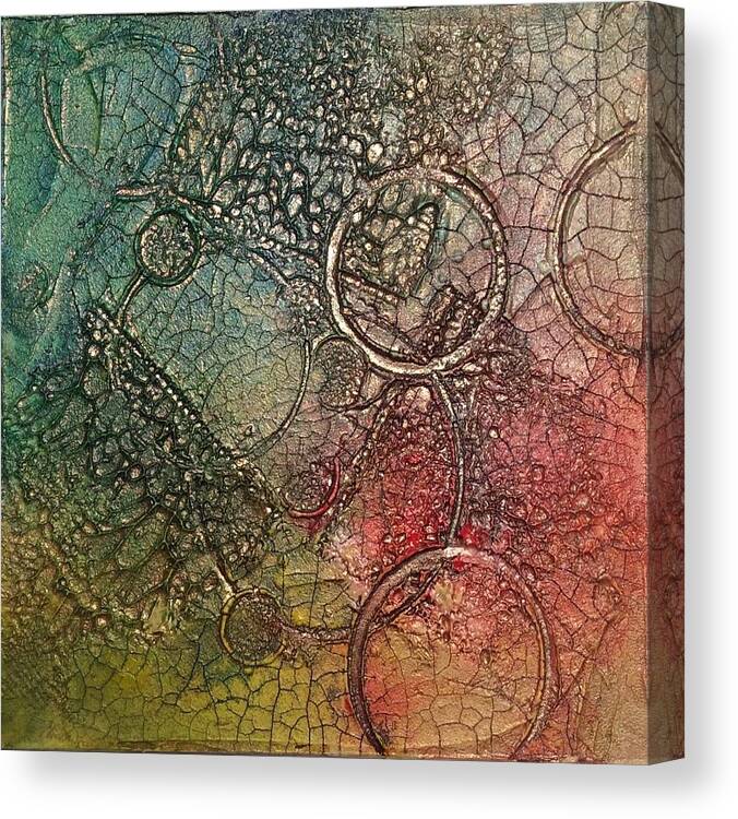 Abstract Canvas Print featuring the painting The Universe by Sharon Cromwell