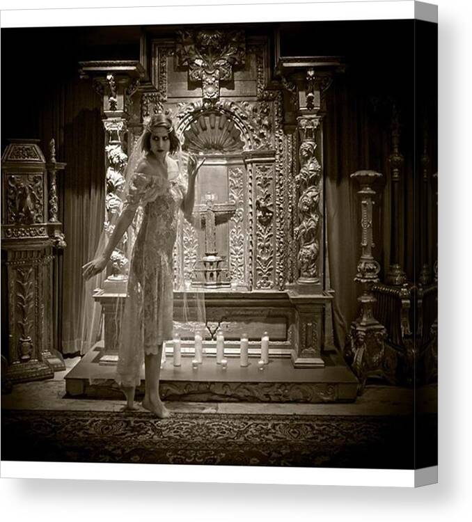 Craigowens Canvas Print featuring the photograph This Photo Was Taken At The Mission Inn by Sad Hill - Bizarre Los Angeles Archive