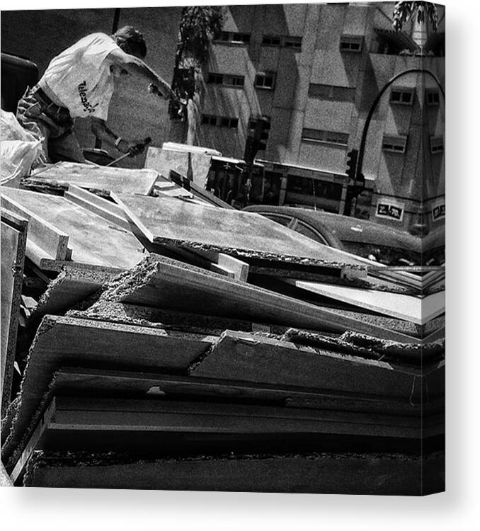 Instagram Canvas Print featuring the photograph Thor At Work

#hammer #worker #man by Rafa Rivas
