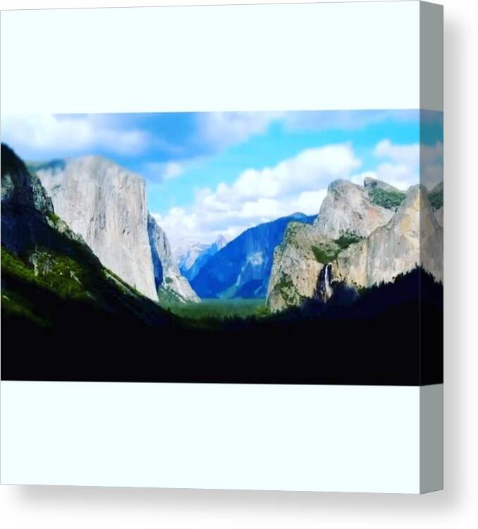 Mountains Canvas Print featuring the photograph Time Lapse @ El Capitan And Lower Falls by Scotty Brown