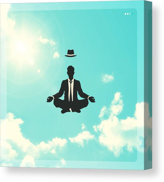 Sky Canvas Print featuring the digital art Time Off by Jazzberry Blue