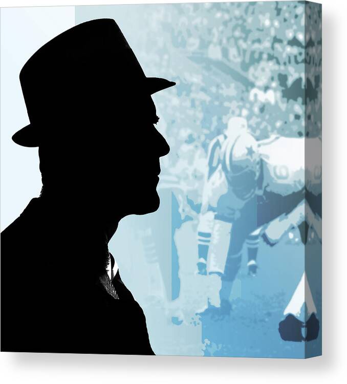 Tom Landry Canvas Print featuring the digital art Tom Landry by Greg Joens