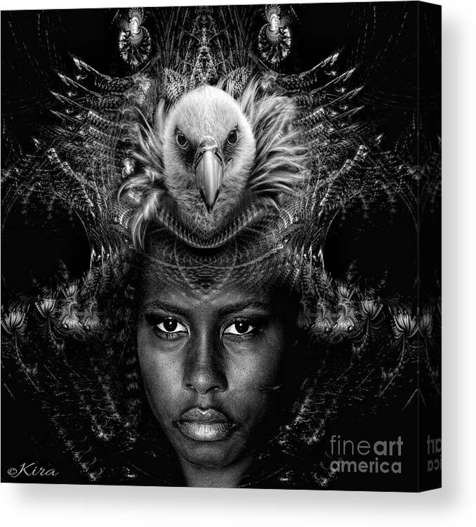 Woman Canvas Print featuring the photograph Totem by Kira Bodensted