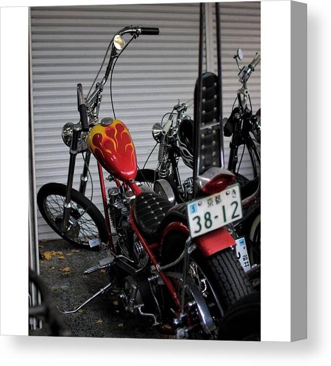 Chopper Canvas Print featuring the photograph Traditional Style Another Long Fork by Takahiro Kojima