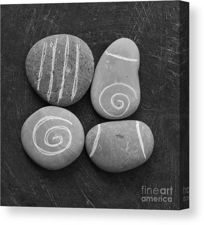 Stones Canvas Print featuring the mixed media Tranquility Stones by Linda Woods