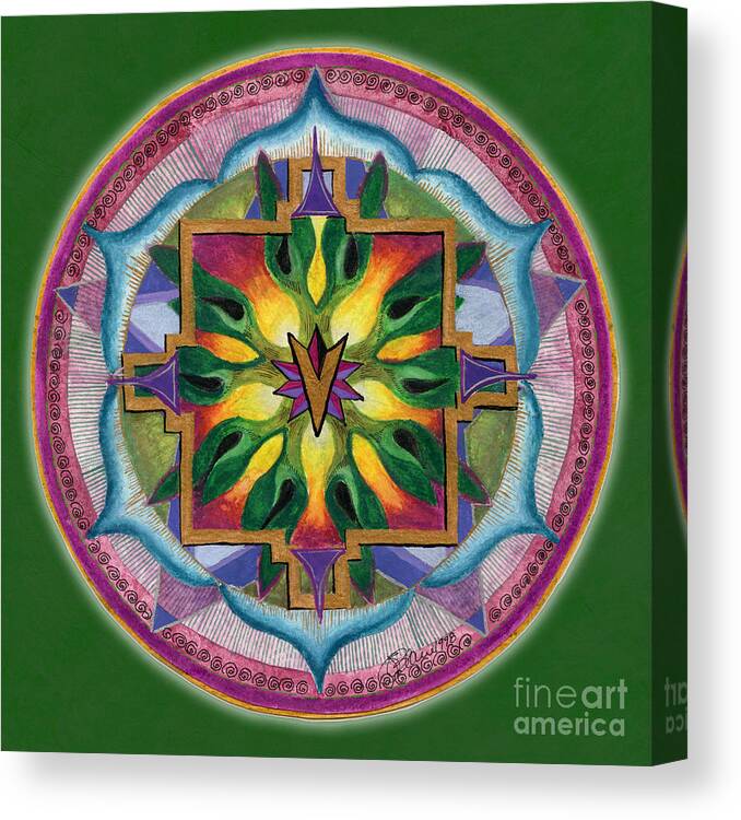 Transformation Canvas Print featuring the painting Transformation Mandala by Jo Thomas Blaine
