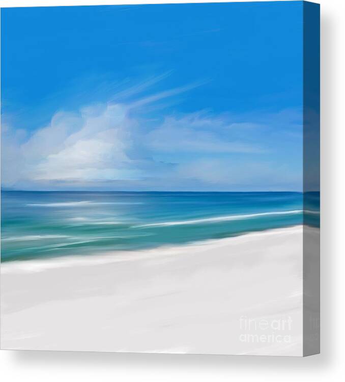 Anthony Fishburne Canvas Print featuring the digital art Tropical day by Anthony Fishburne