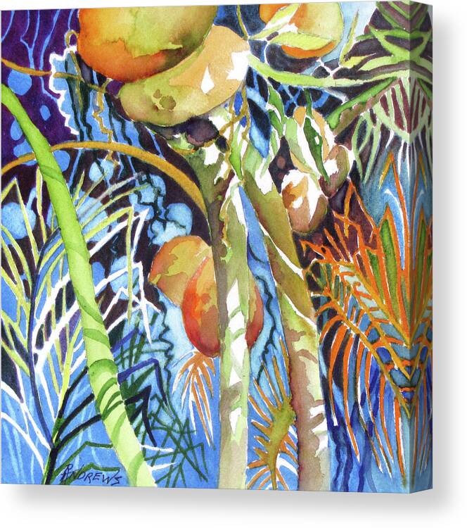 Design Canvas Print featuring the painting Tropical Design 2 by Rae Andrews