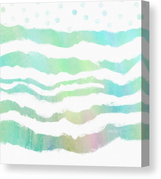 Abstract Canvas Print featuring the painting Tropical Waves by Ann Powell