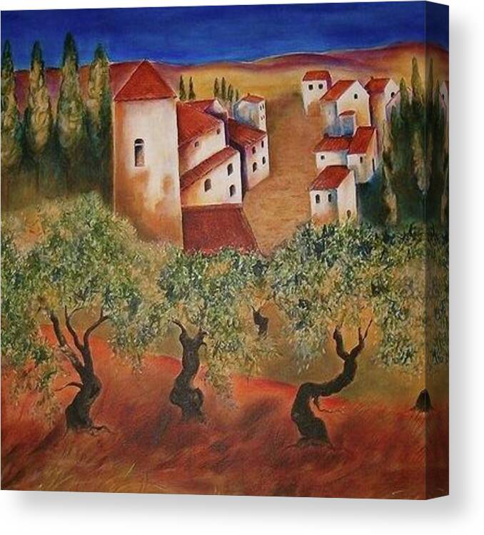  Canvas Print featuring the photograph Tuscany Landscape by Elizabeth Hoare Gregory