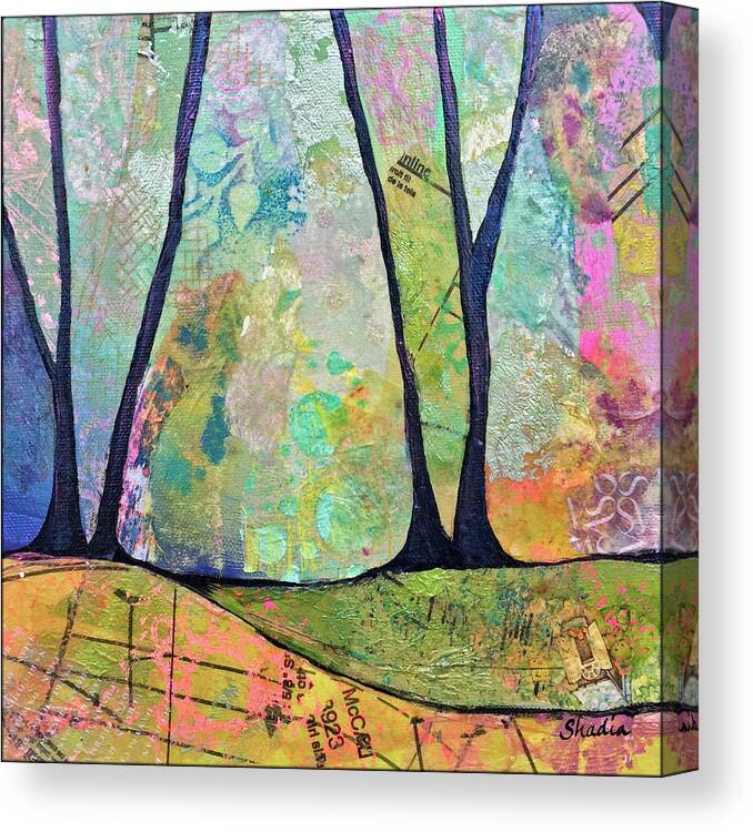 Fall Canvas Print featuring the painting Twilight I by Shadia Derbyshire