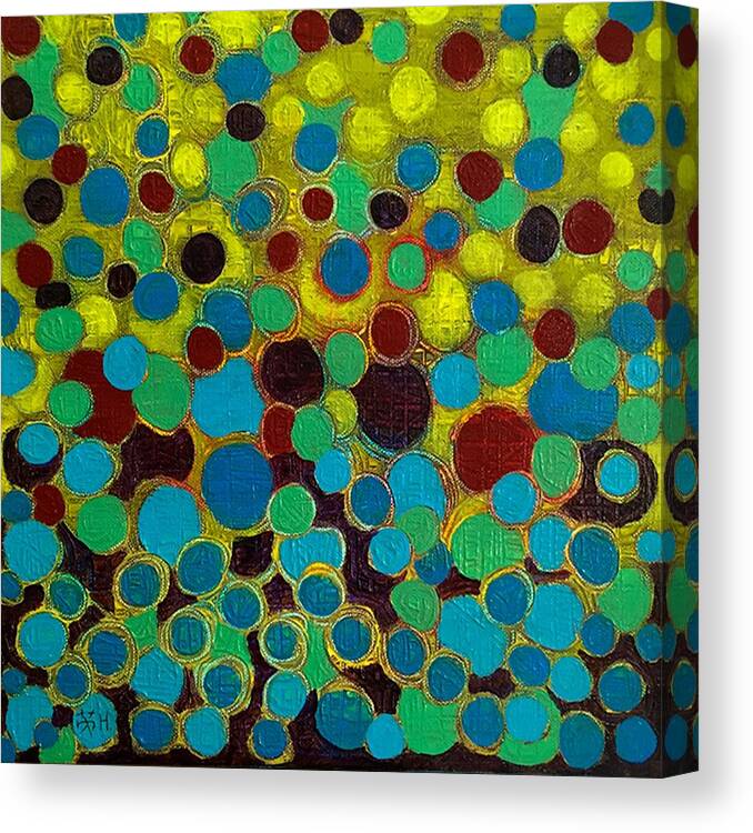 Abstract Canvas Print featuring the painting Twilight by Wonju Hulse