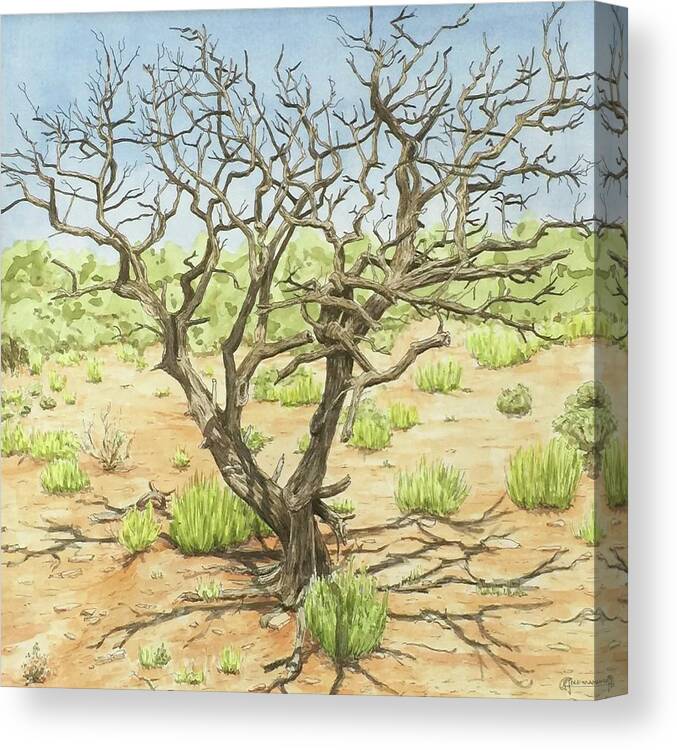 Desert Canvas Print featuring the painting Twisted by Rick Adleman