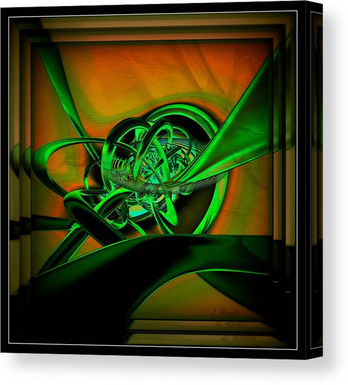 Digital Canvas Print featuring the digital art Twisted Sister by Leslie Revels