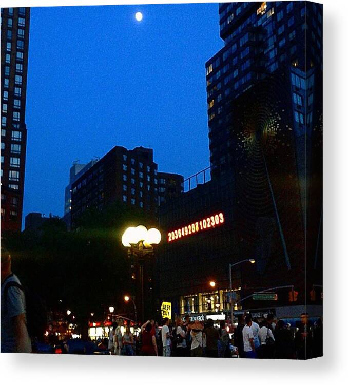 Moonlight Canvas Print featuring the photograph Typical Saturday Evening At Union by Christopher M Moll