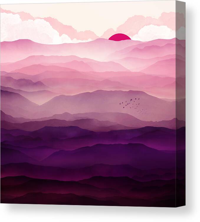 Violet Canvas Print featuring the digital art Ultraviolet Day by Spacefrog Designs