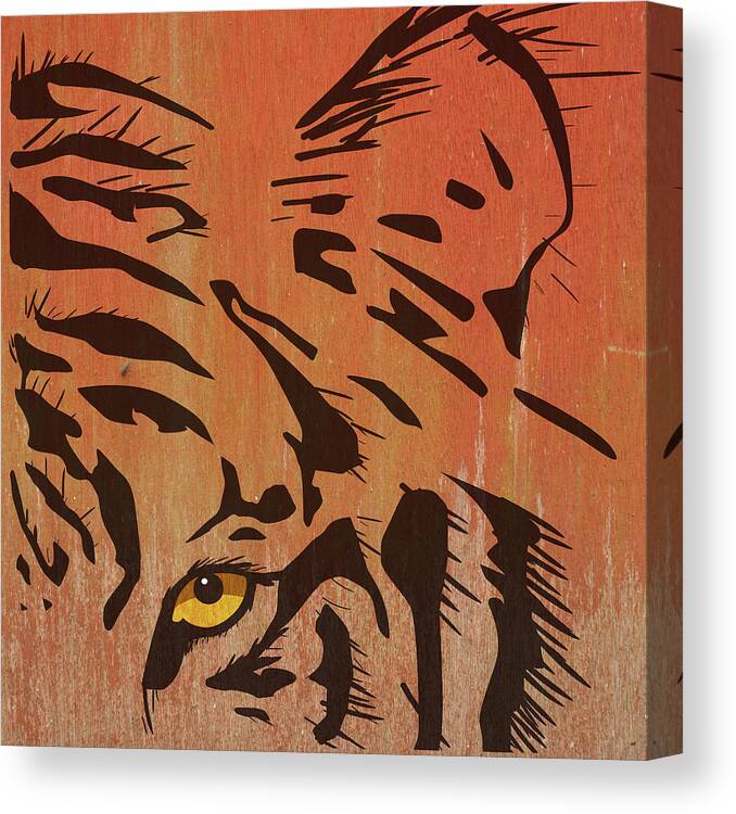 Tiger Canvas Print featuring the photograph Uncertain State of Being II by Char Szabo-Perricelli