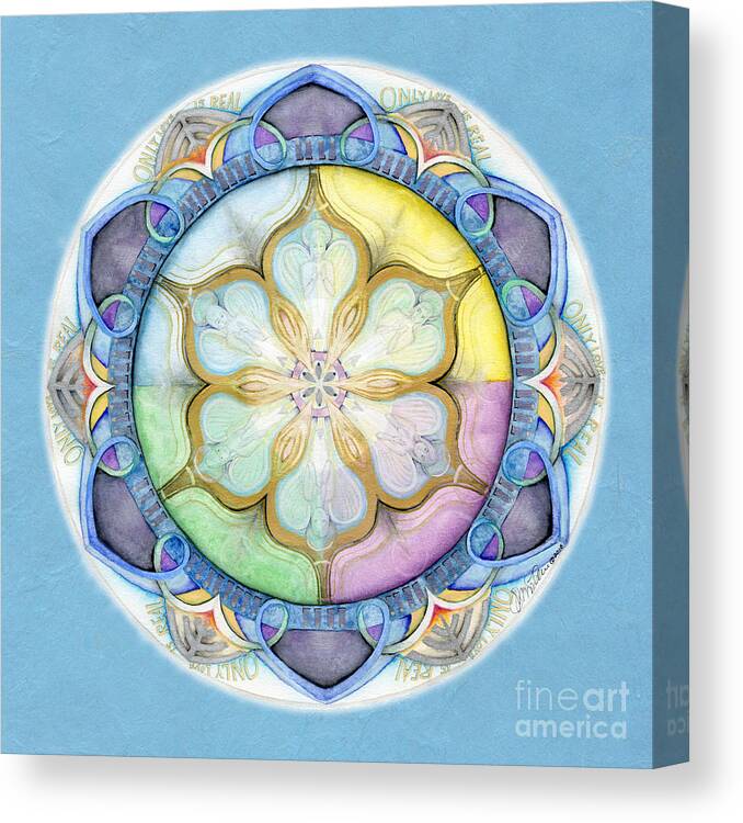 Angels Canvas Print featuring the painting Unconditional Mandala by Jo Thomas Blaine