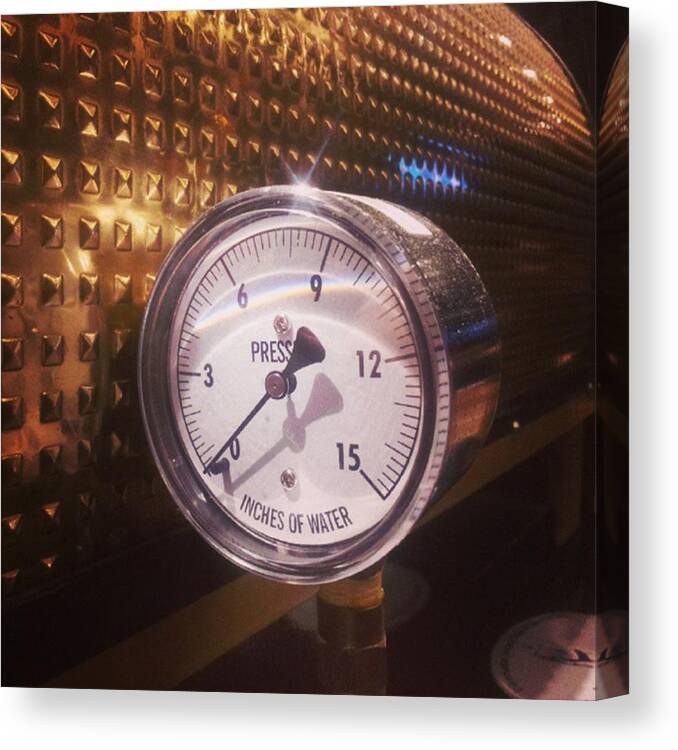 Probat Canvas Print featuring the photograph Under Pressure #coffee #cafe by Carlos Alkmin