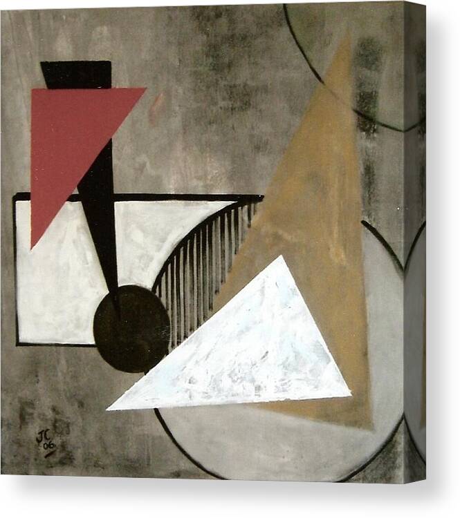 Shapes Canvas Print featuring the painting Untitled by Joanne Claxton