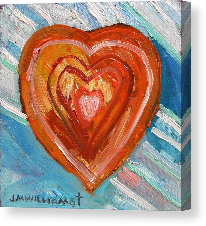 Heart Canvas Print featuring the painting Vibrant Heart by John Williams