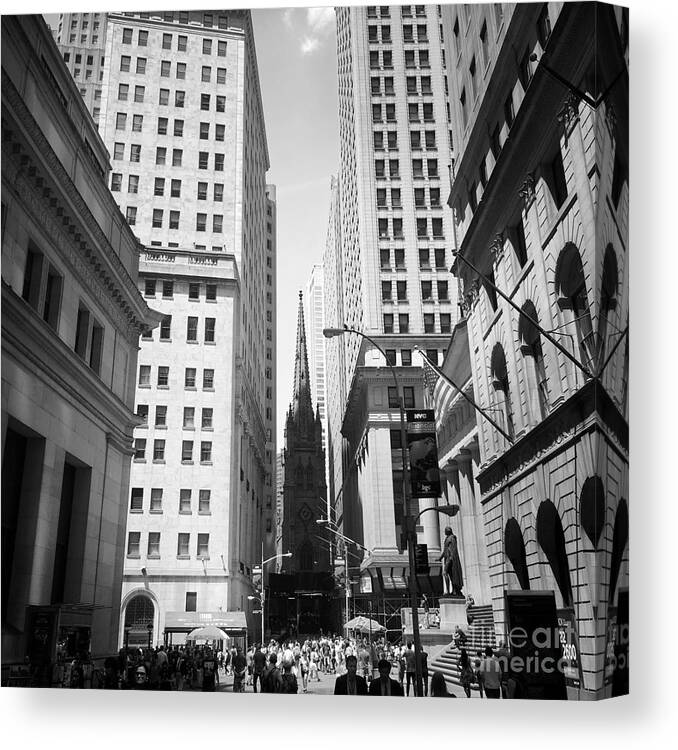 Wall Street Canvas Print featuring the photograph View of Trinity by Onedayoneimage Photography