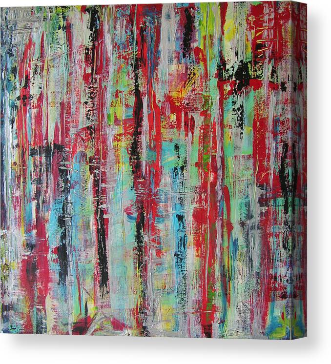 Abstract Painting Canvas Print featuring the painting W41 - missu IV by KUNST MIT HERZ Art with heart